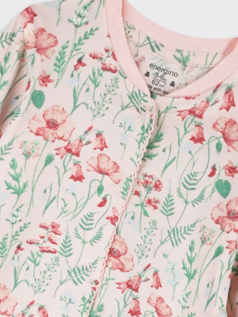 Σετ φορμάκι με σκουφάκι και σαλιάρα print vintage floral (3 τεμάχια) ροζ