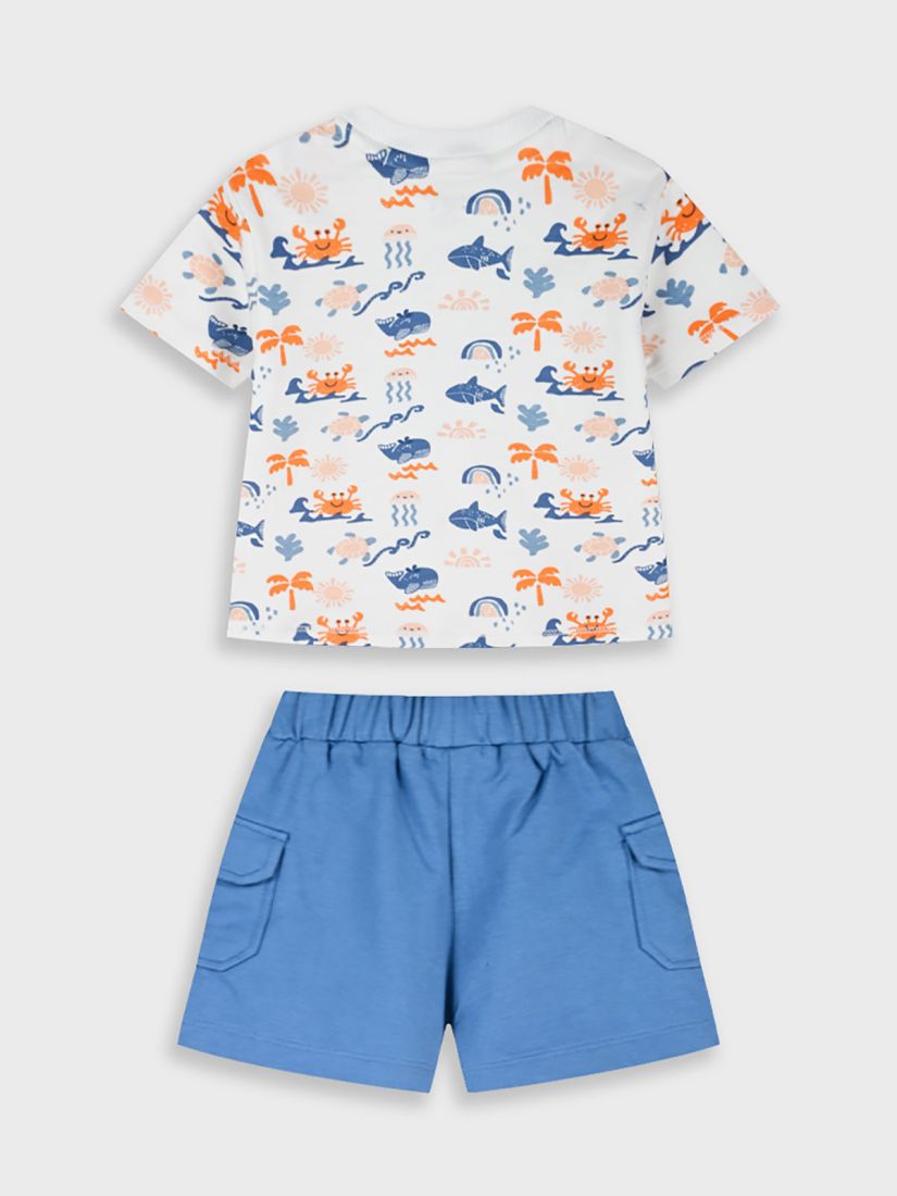 Βρεφικό σετ μπλούζα και cargo σορτς βυθός μπλε