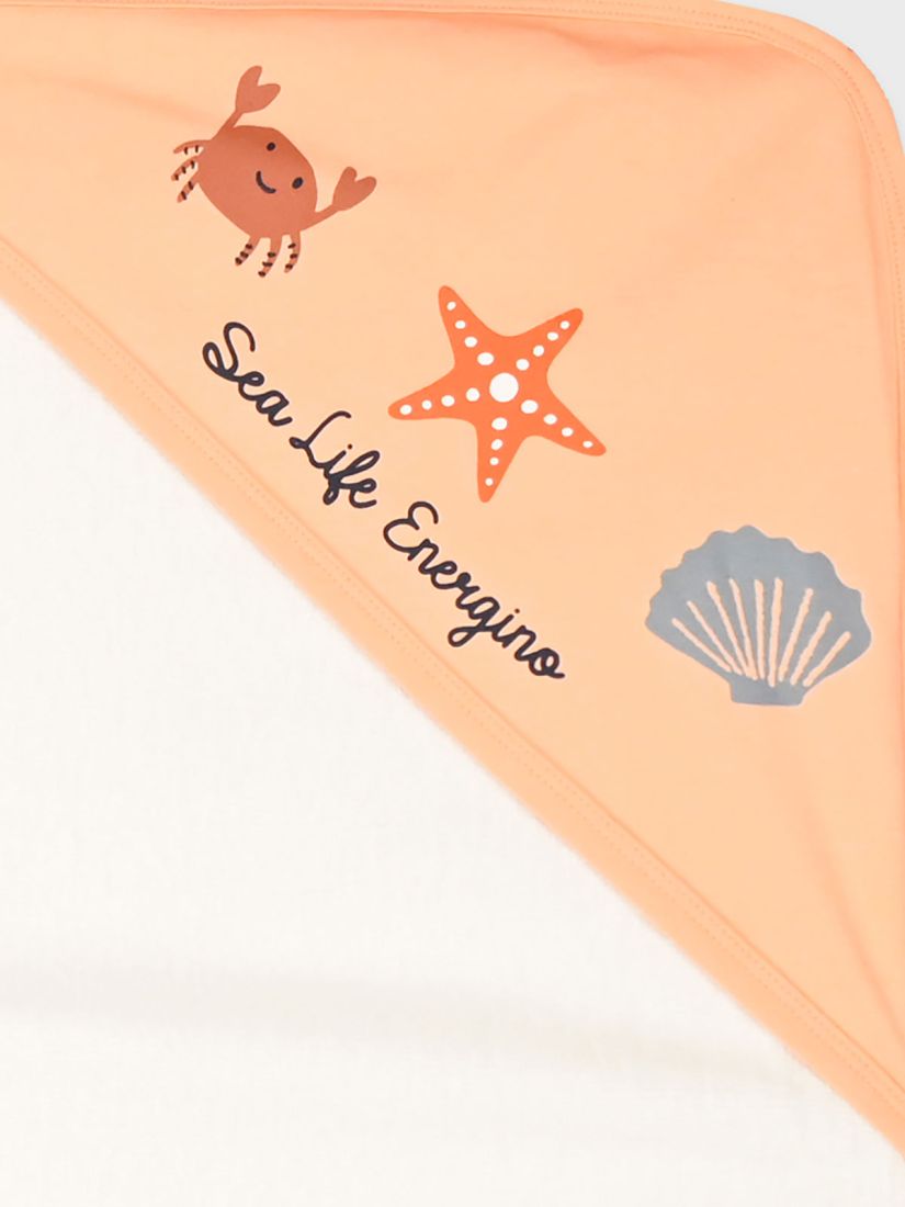 Μπουρνουζοπετσέτα βρεφική βυθός κοραλί