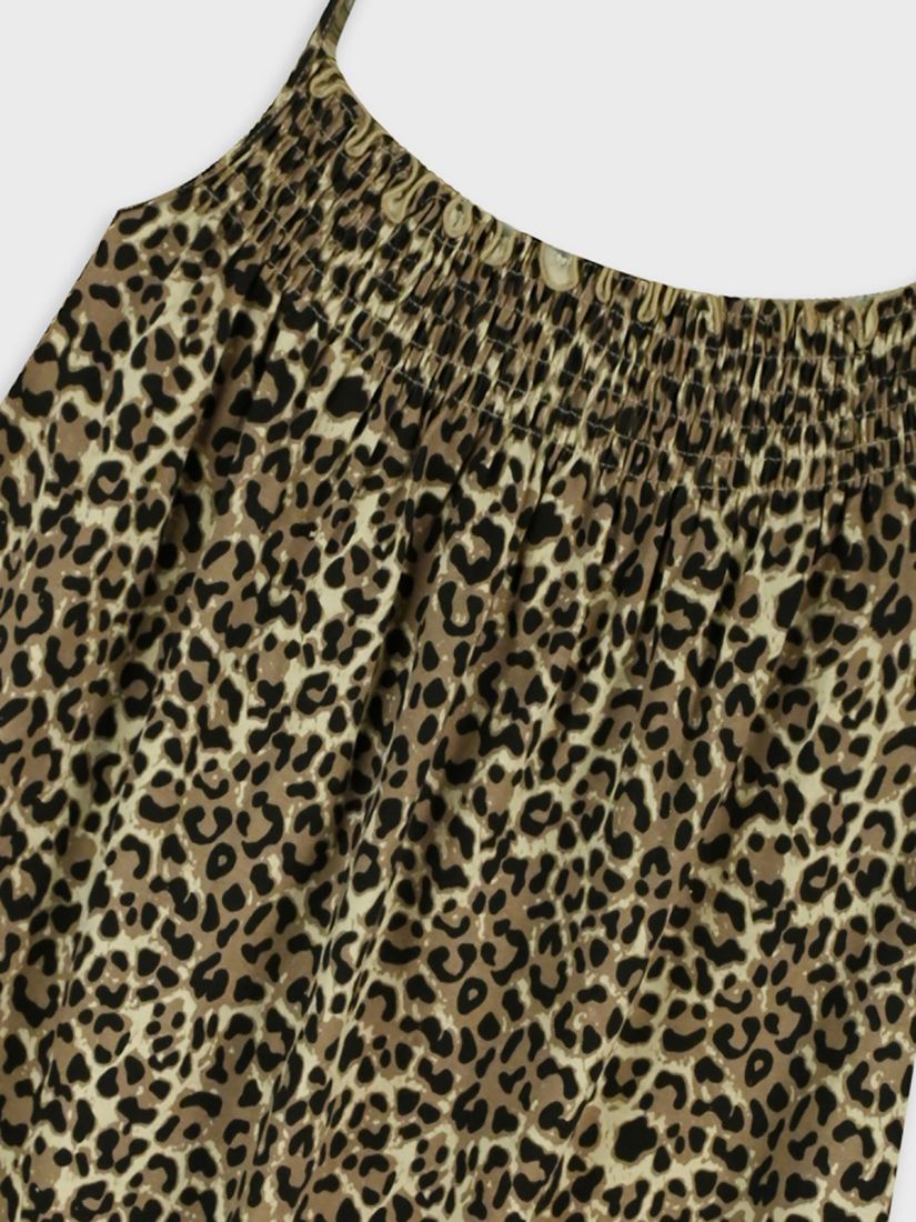 Σετ φόρεμα λεοπάρ και μπλούζα κοντομάνικη καφέ