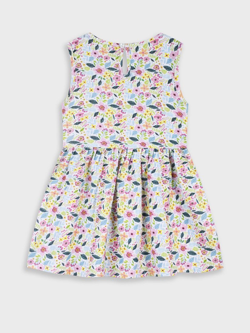 Φόρεμα βαμβακερό φλοράλ ροζ