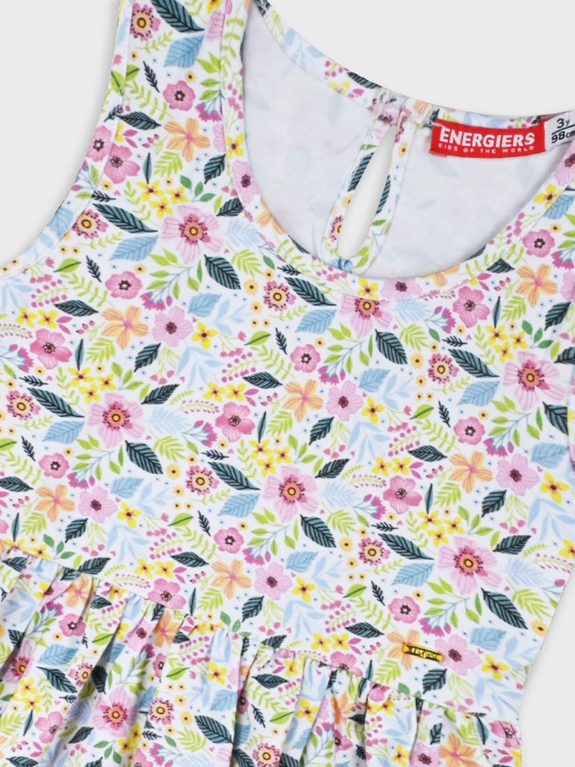 Φόρεμα βαμβακερό φλοράλ ροζ