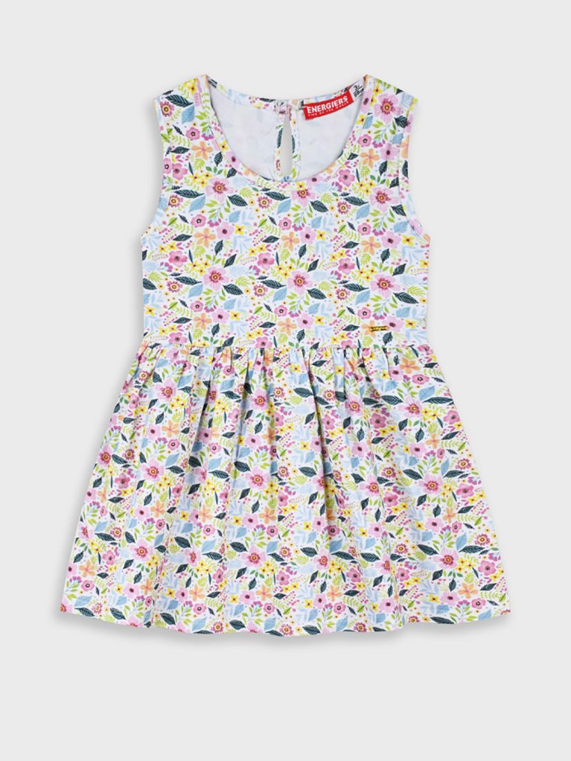 Φόρεμα βαμβακερό φλοράλ ροζ