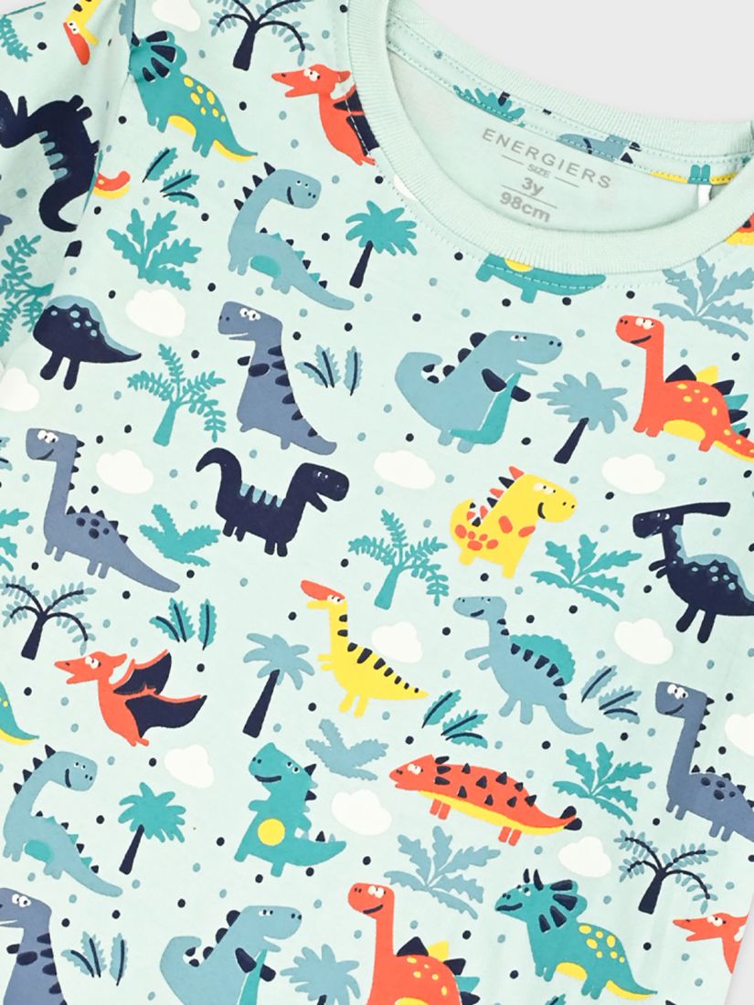 Σετ βαμβακερό με dinosaurs print μέντα