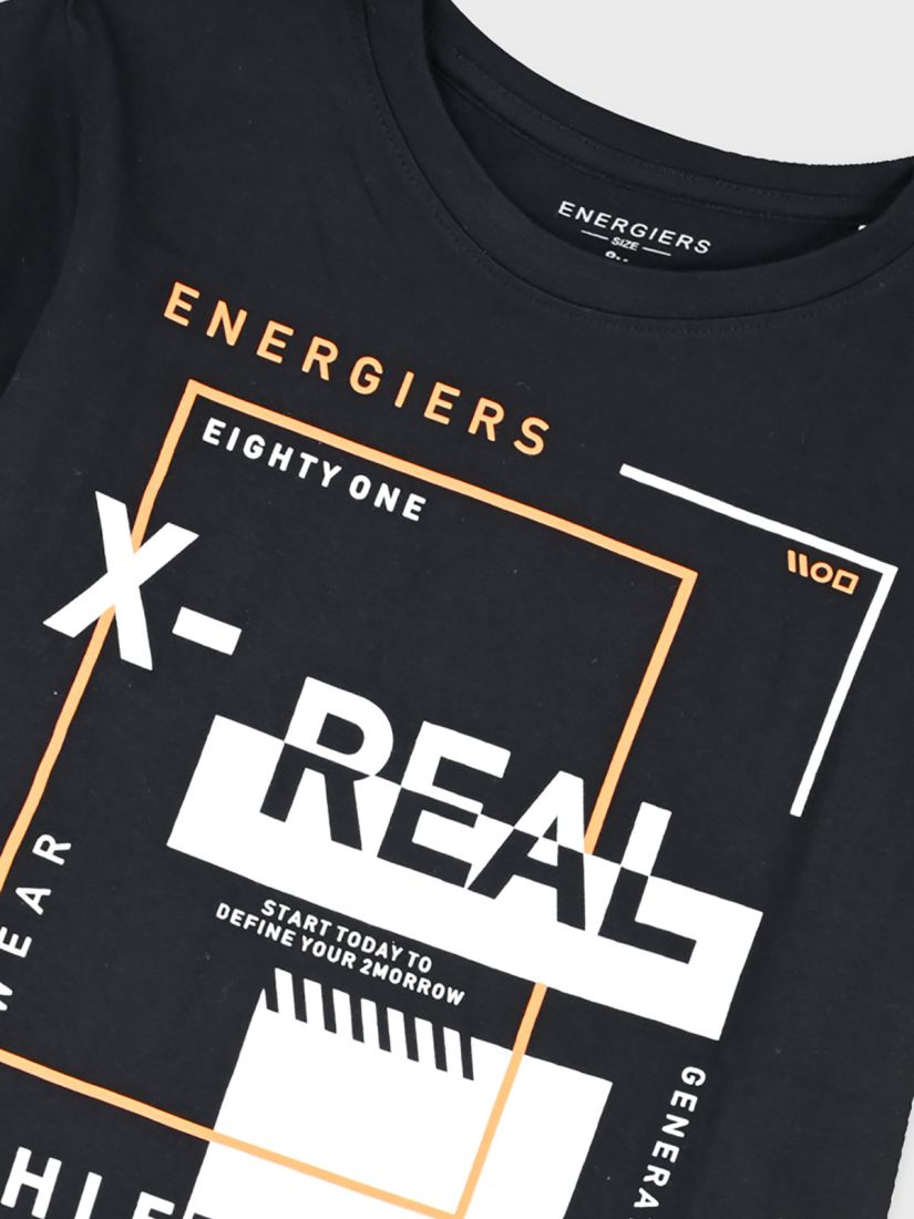 Σετ βαμβακερό με print x real μαύρο