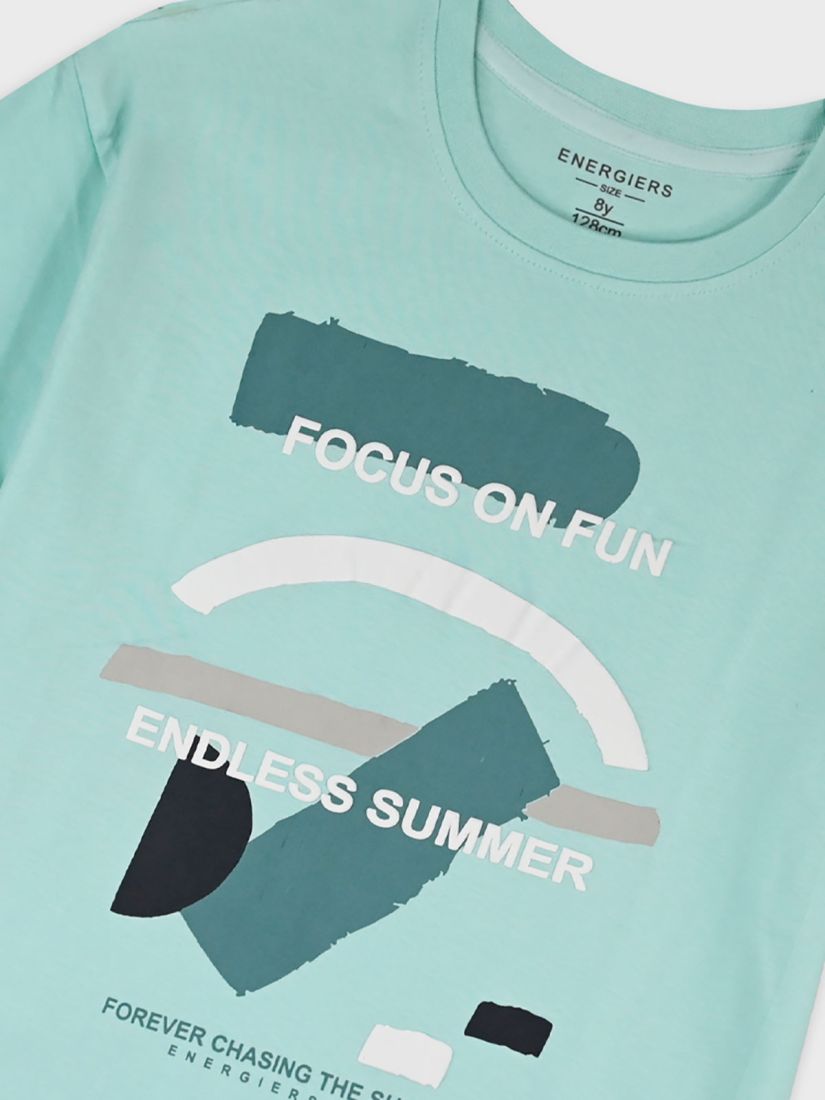 Μπλούζα με print focus on fun  βεραμάν