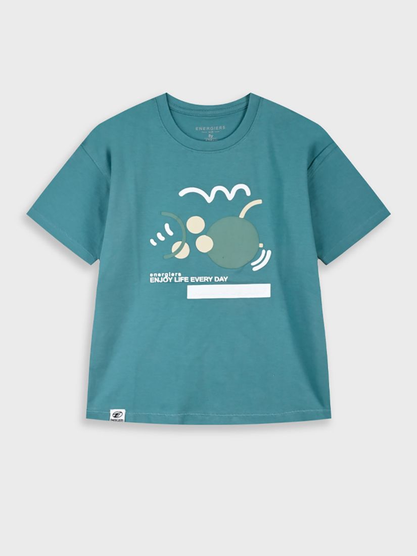 Μπλούζα με print enjoy life every day μέντα