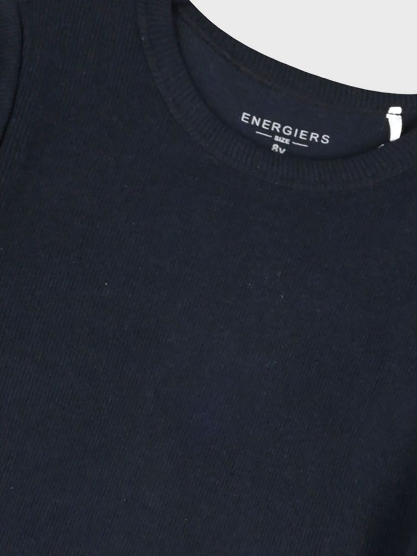 Μπλούζα κοντομάνικη μονόχρωμη ριπ με ανοίγματα στο πλάι μαύρο