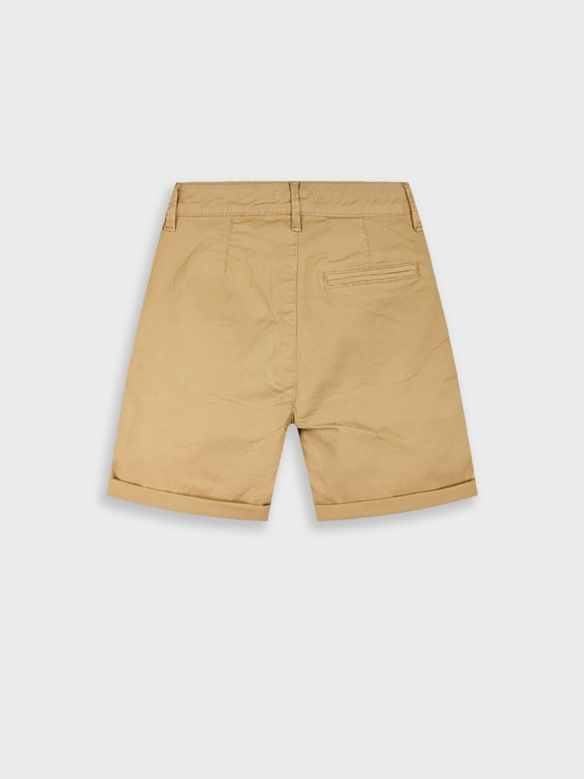 Βερμούδα μονόχρωμη σε ίσια γραμμή με τσέπες μουσταρδί