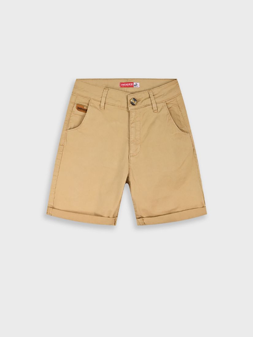 Βερμούδα μονόχρωμη σε ίσια γραμμή με τσέπες μουσταρδί