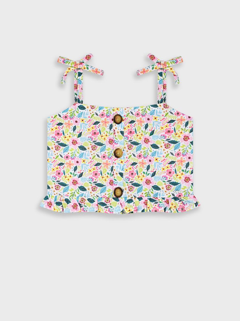 Τοπ με φιογκάκια φλοράλ ροζ