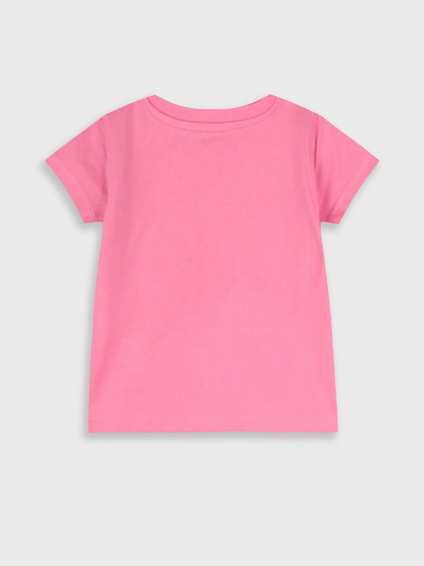 Μπλούζα κοντομάνικη με print summer is coming ροζ