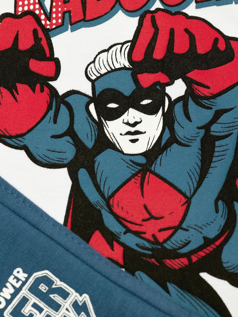 Σετ με print super heroes comix μπλε