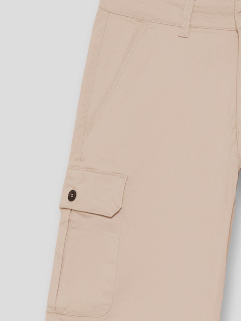 Βερμούδα Cargo μονόχρωμη μπεζ