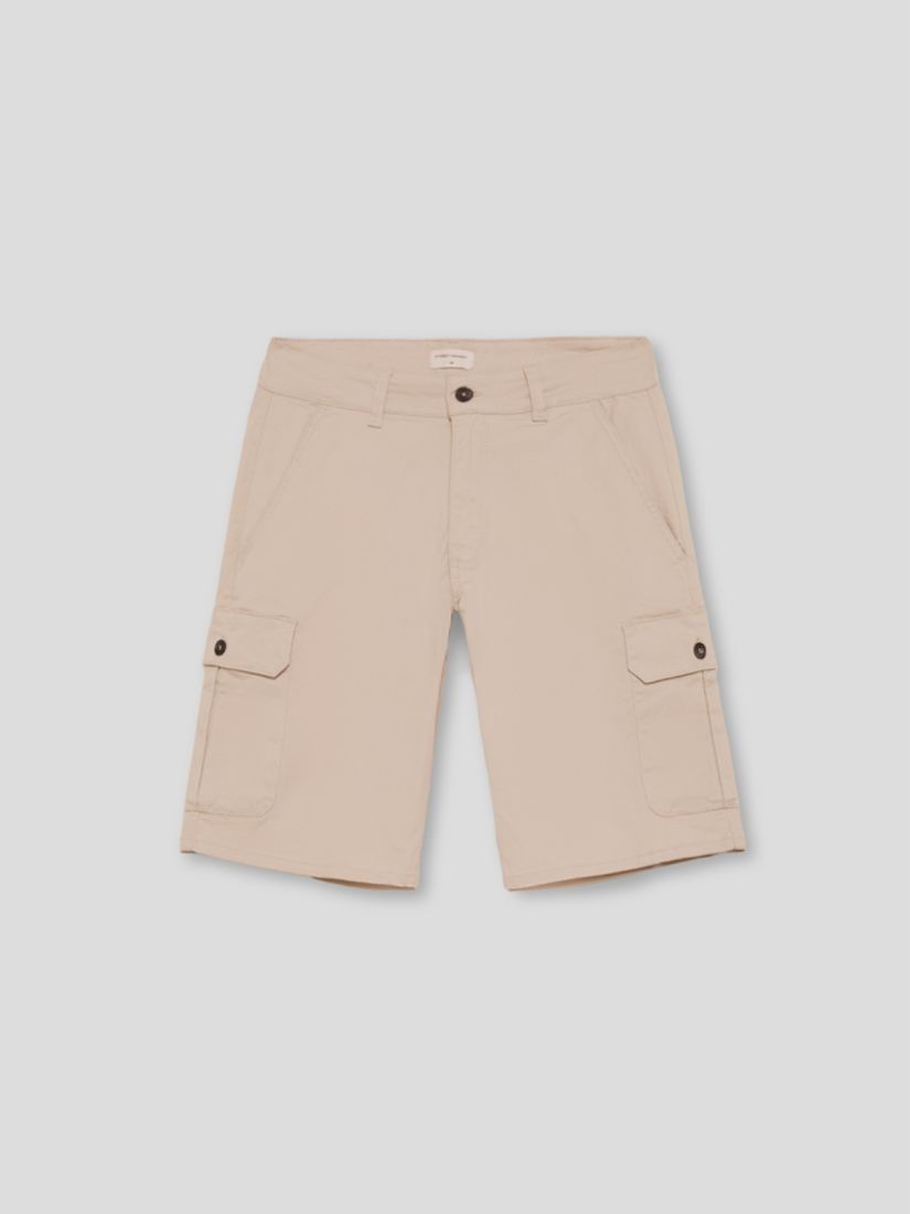 Βερμούδα Cargo μονόχρωμη μπεζ