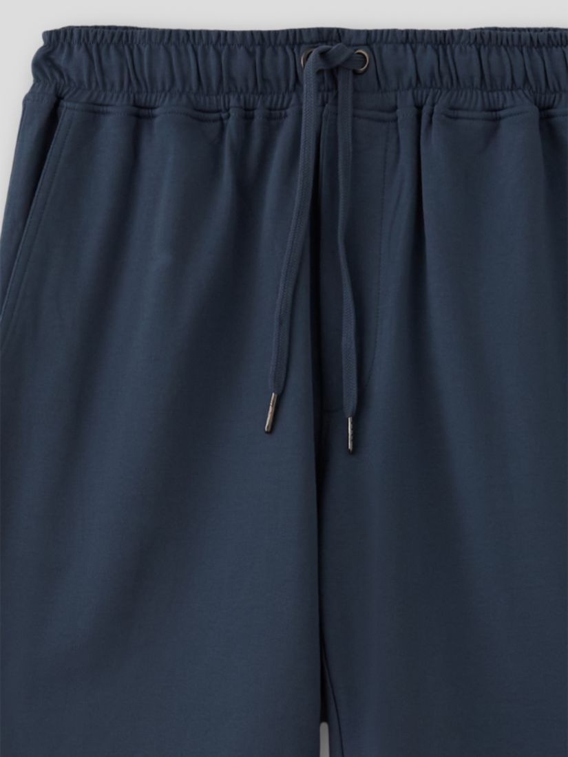 Βερμούδα βαμβακερή με λάστιχο και τσέπη μπλε