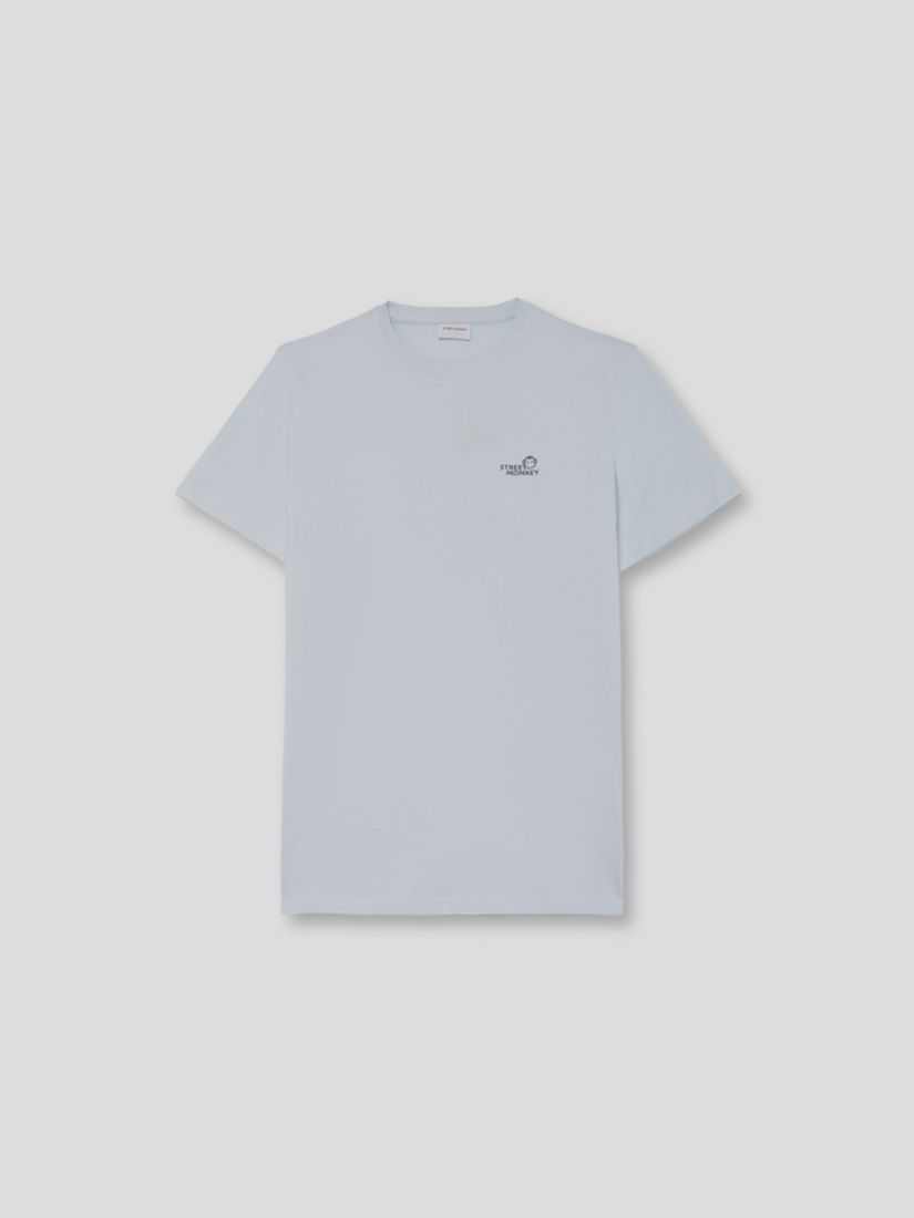 Μπλούζα κοντομάνικη με print street monkey sun & surf γαλάζιο