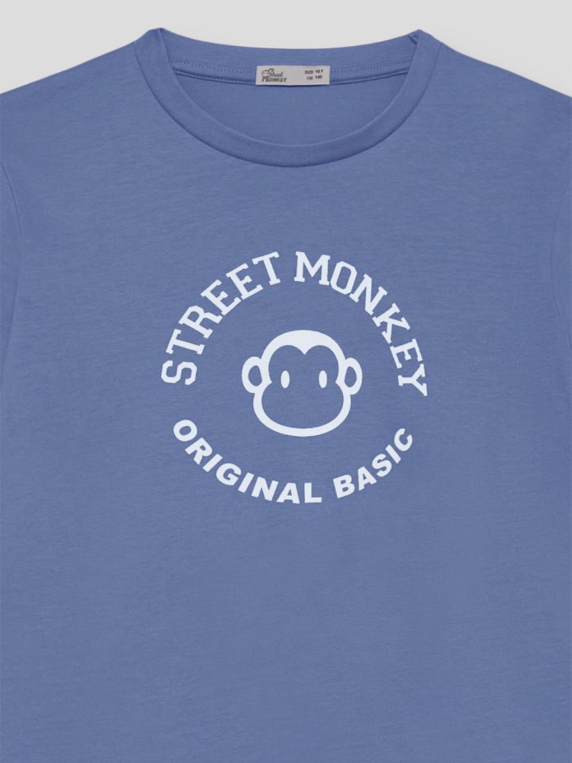Μπλούζα κοντομάνικη με print street monkey original αγόρι μεγάλο μπλε