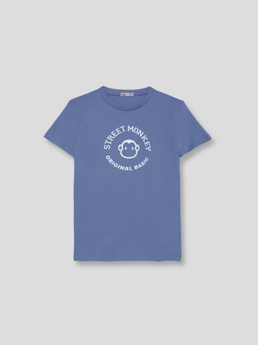 Μπλούζα κοντομάνικη με print street monkey original αγόρι μεγάλο μπλε