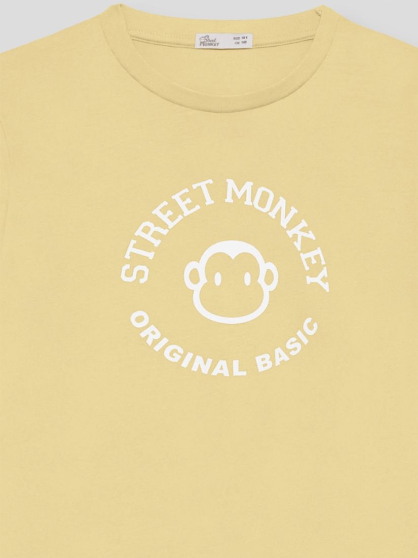 Μπλούζα κοντομάνικη με print street monkey original αγόρι μεγάλο κίτρινο