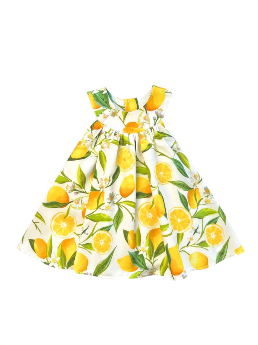 Φόρεμα με print lemons κίτρινο