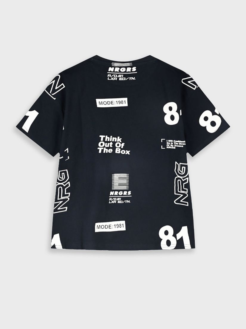 Μπλούζα με print think out of the box μαύρο