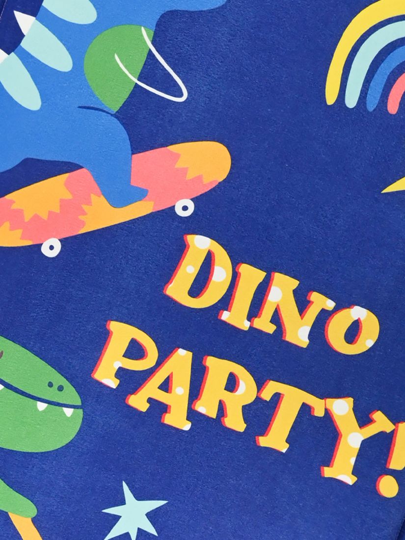 Πετσέτα θαλάσσης fast dry με print δεινόσαυροι μπλε