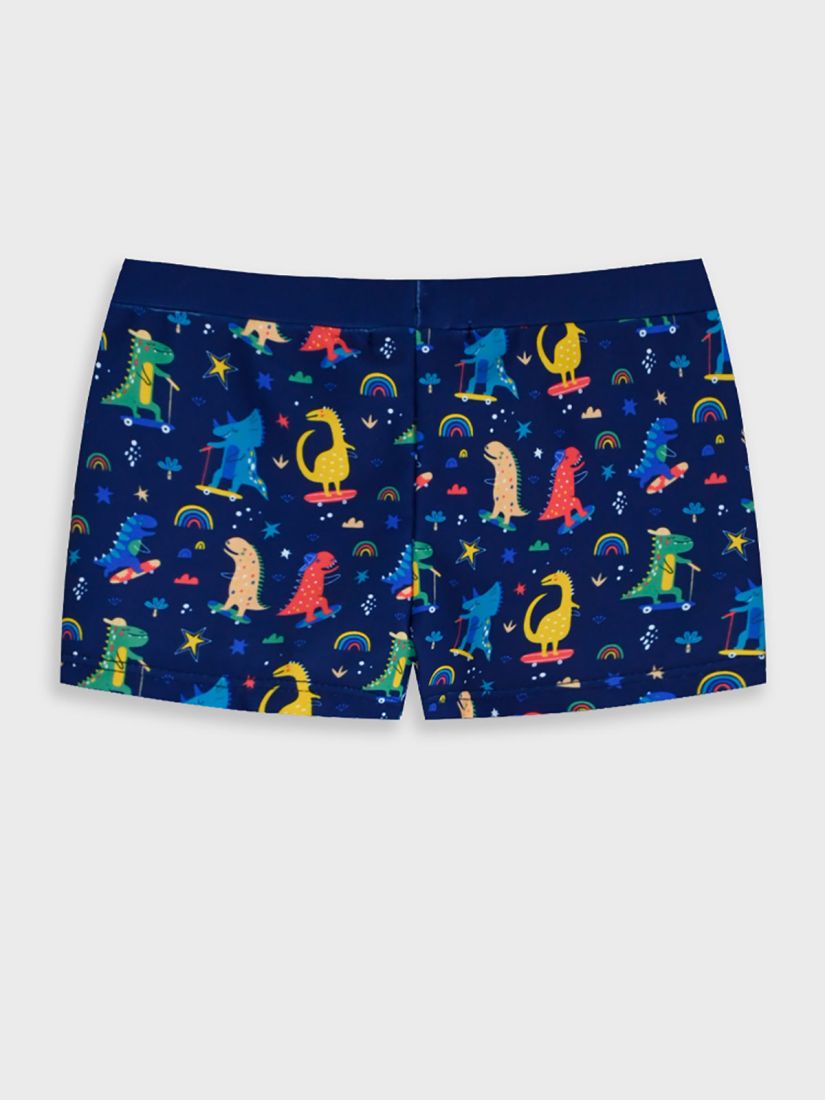 Μαγιό σορτς με print δεινόσαυροι μπλε