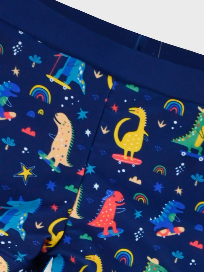 Μαγιό σορτς με print δεινόσαυροι μπλε