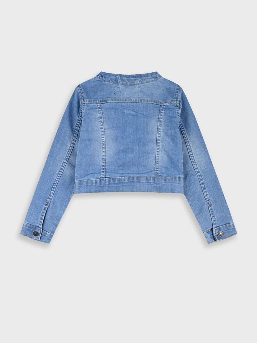 Τζιν τζάκετ με στράς και τσέπες μπλε