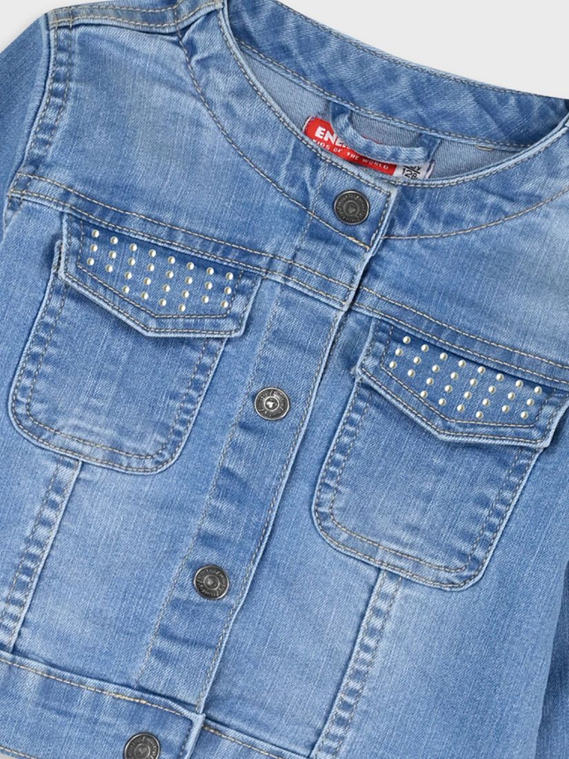 Τζιν τζάκετ με στράς και τσέπες μπλε