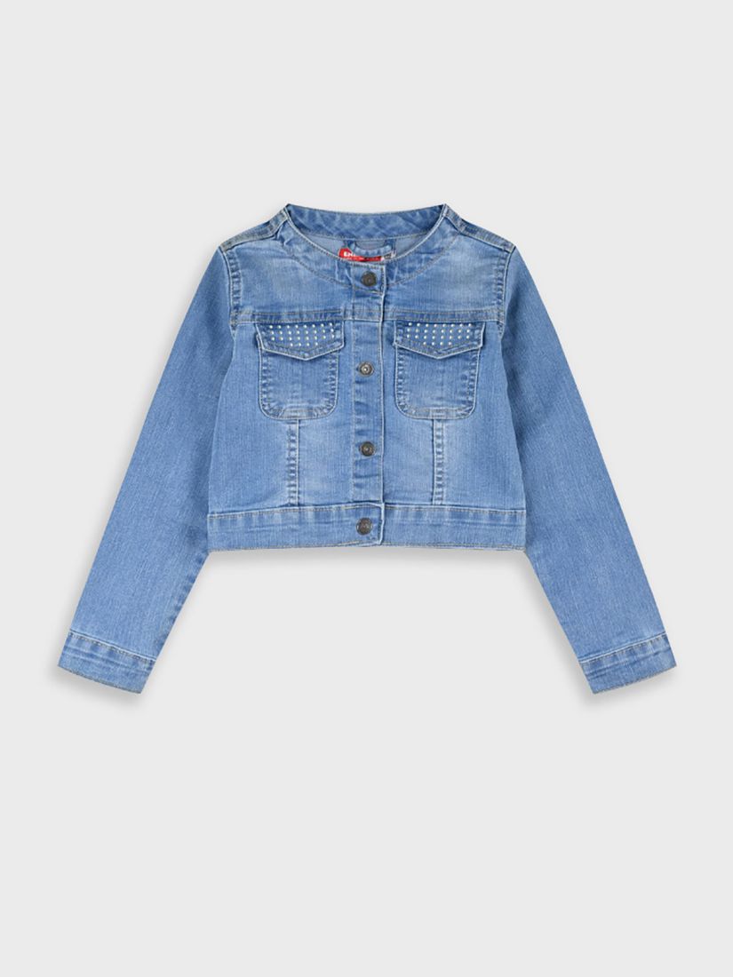 Τζιν τζάκετ με στράς και τσέπες μπλε