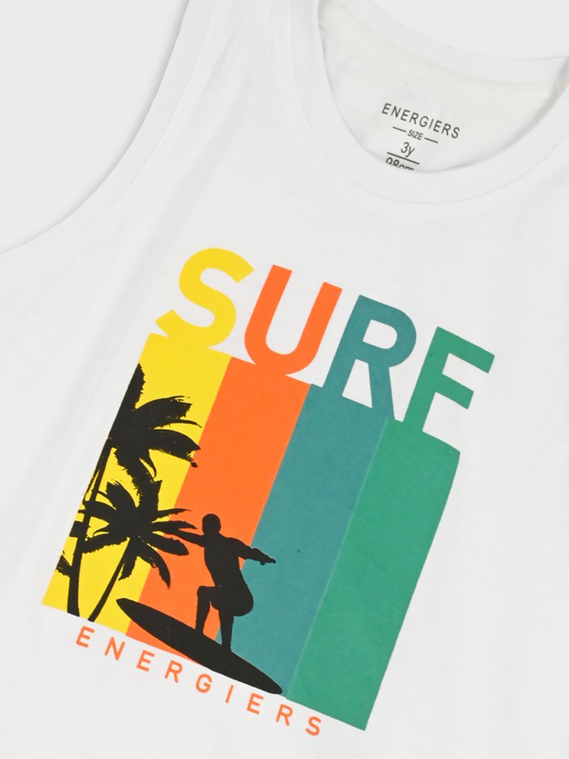 Σετ βαμβακερό με αμάνικη μπλούζα και print surf πράσινο