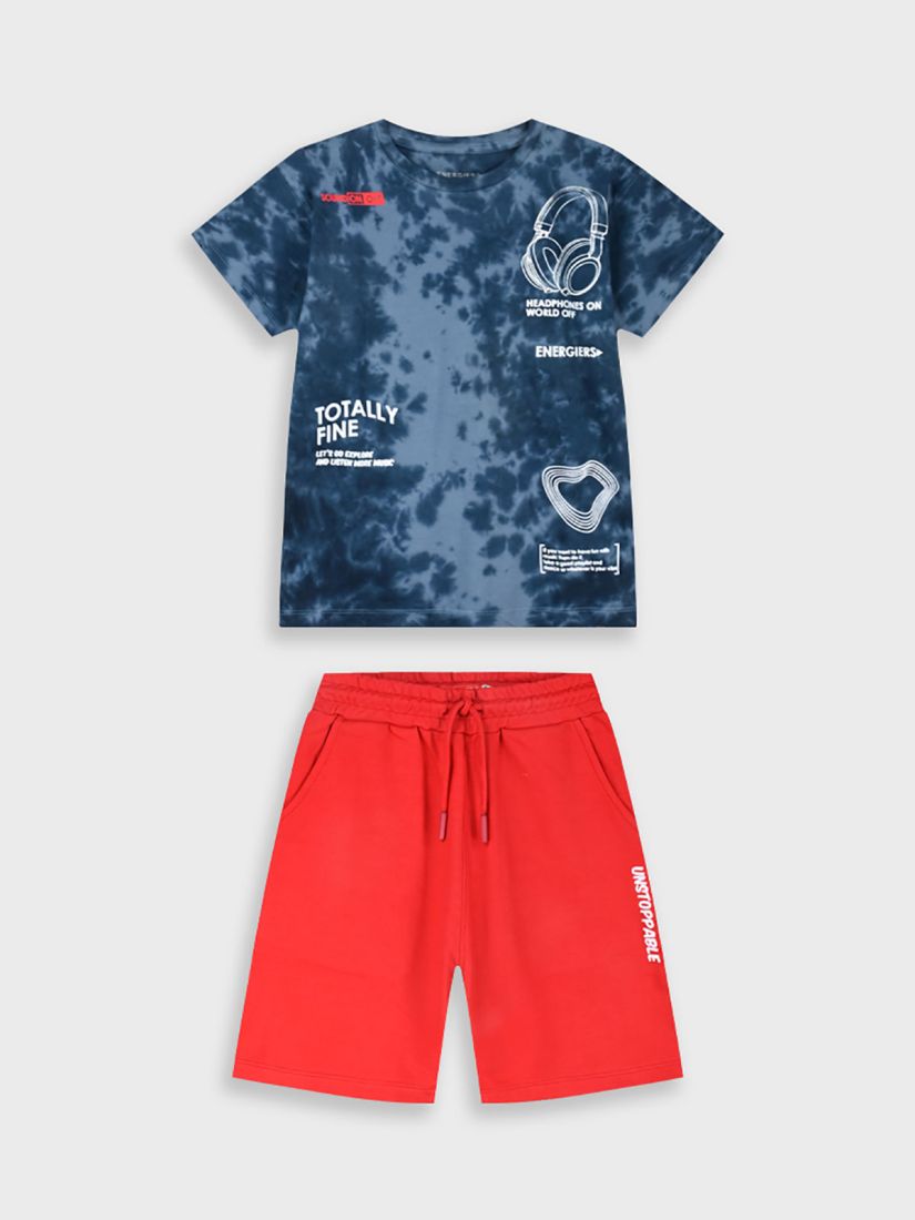 Σετ βαμβακερό κοντομάνικο με print headphones εκάι