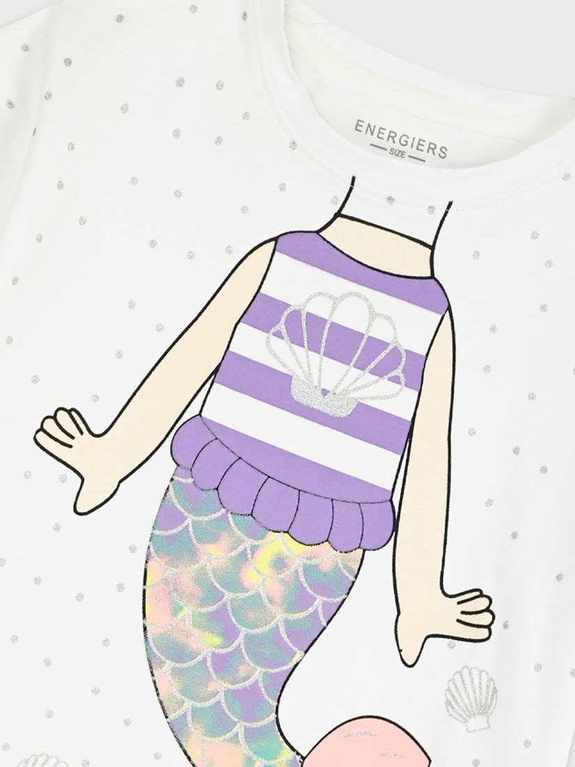 Σετ μπλούζα mermaid και ποδηλατικό κολάν λιλά