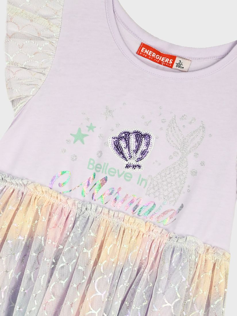 Τούλινο φόρεμα με glitter mermaid look λιλά