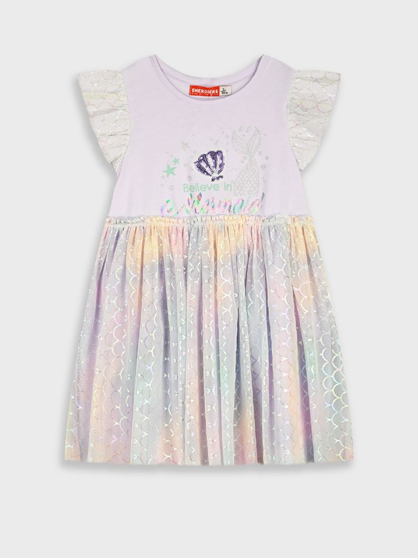 Τούλινο φόρεμα με glitter mermaid look λιλά