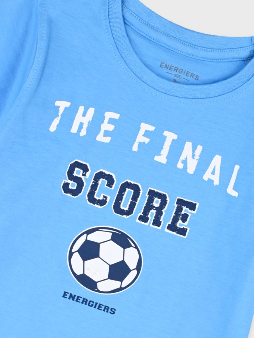 Σετ βαμβακερό με print the final score γαλάζιο