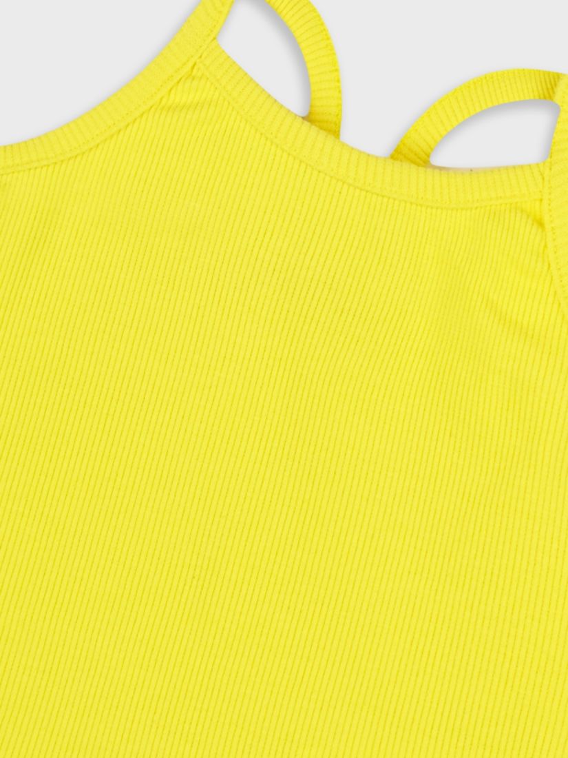 Σετ ριπ τοπ και ποδηλατικό κολάν print lemon's life κίτρινο