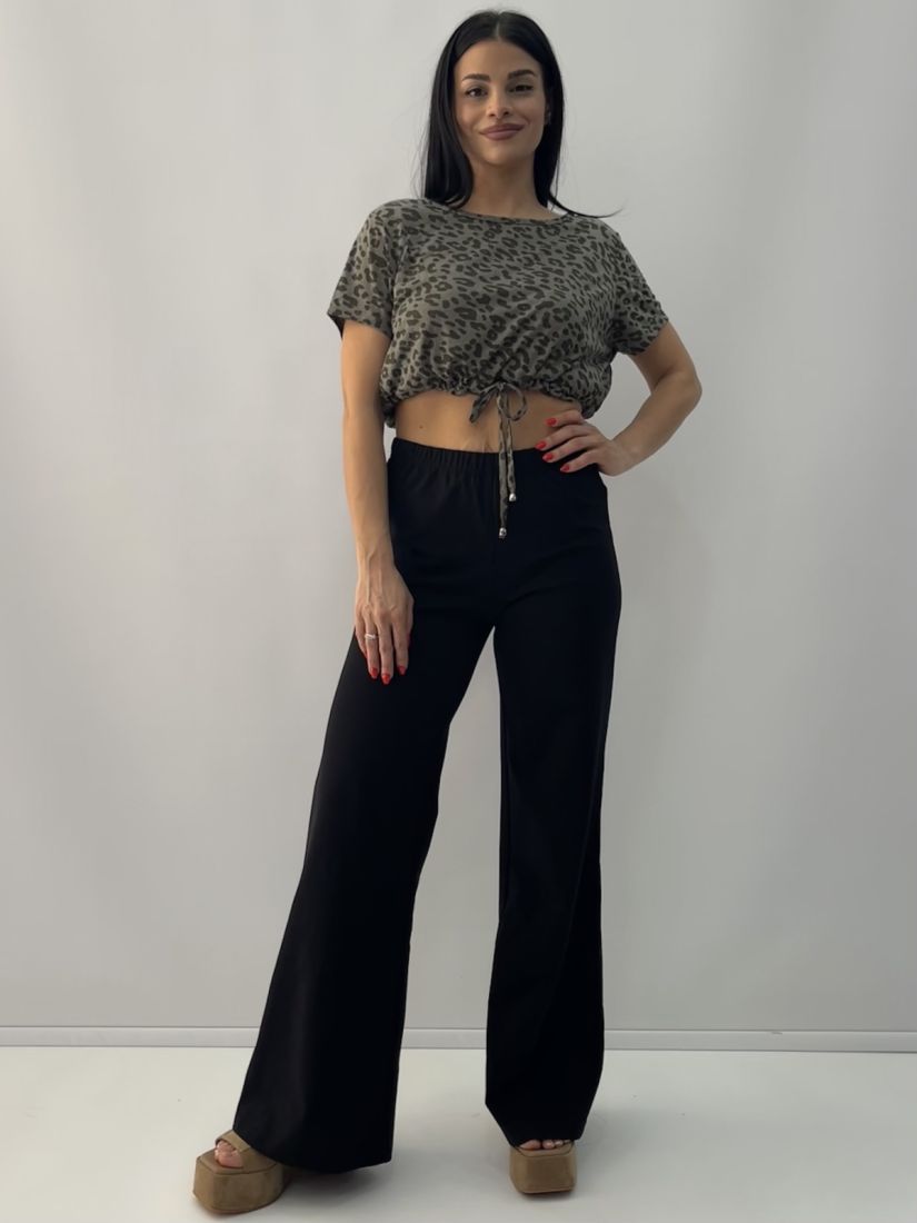 Παντελόνα flurry ελαστική με λάστιχο στη μέση μαύρο