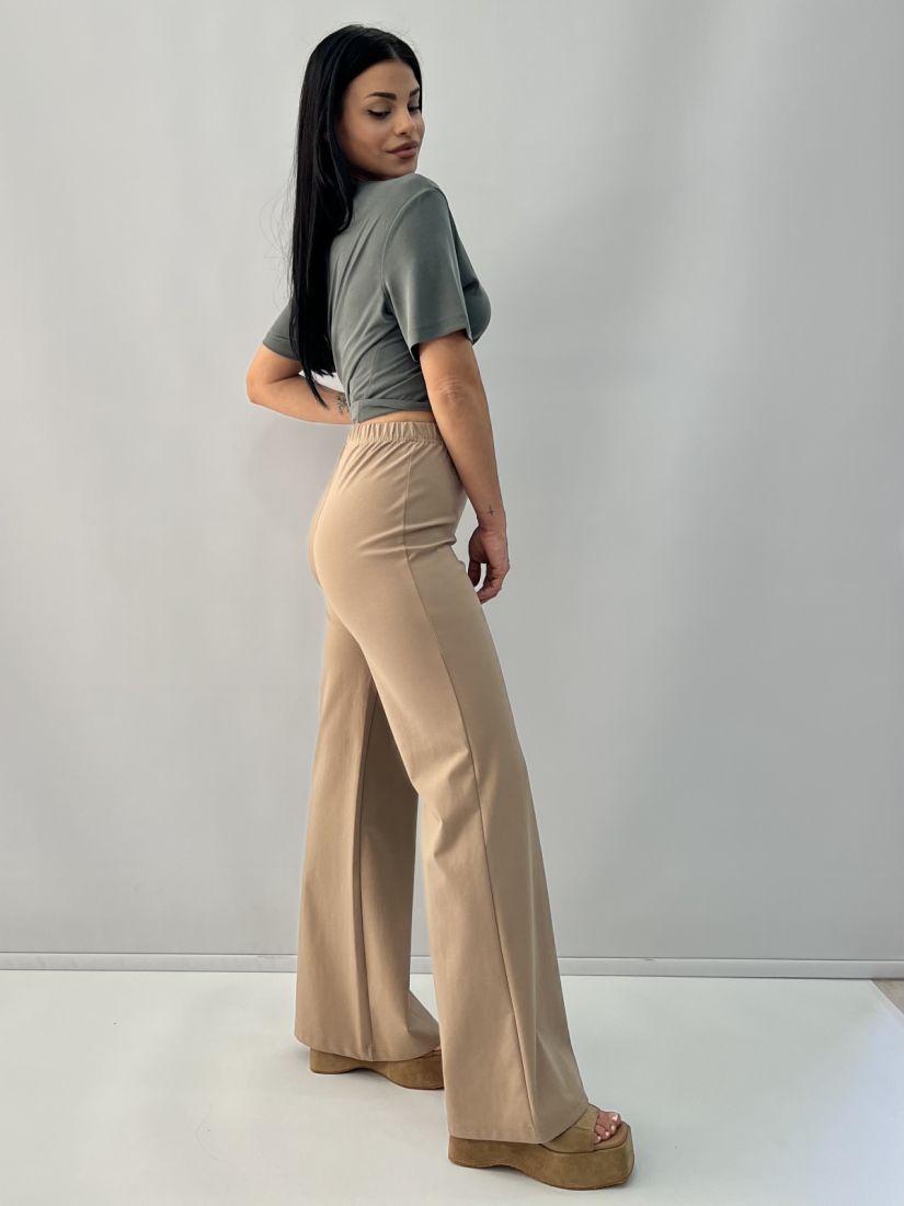 Παντελόνα flurry ελαστική με λάστιχο στη μέση μπεζ