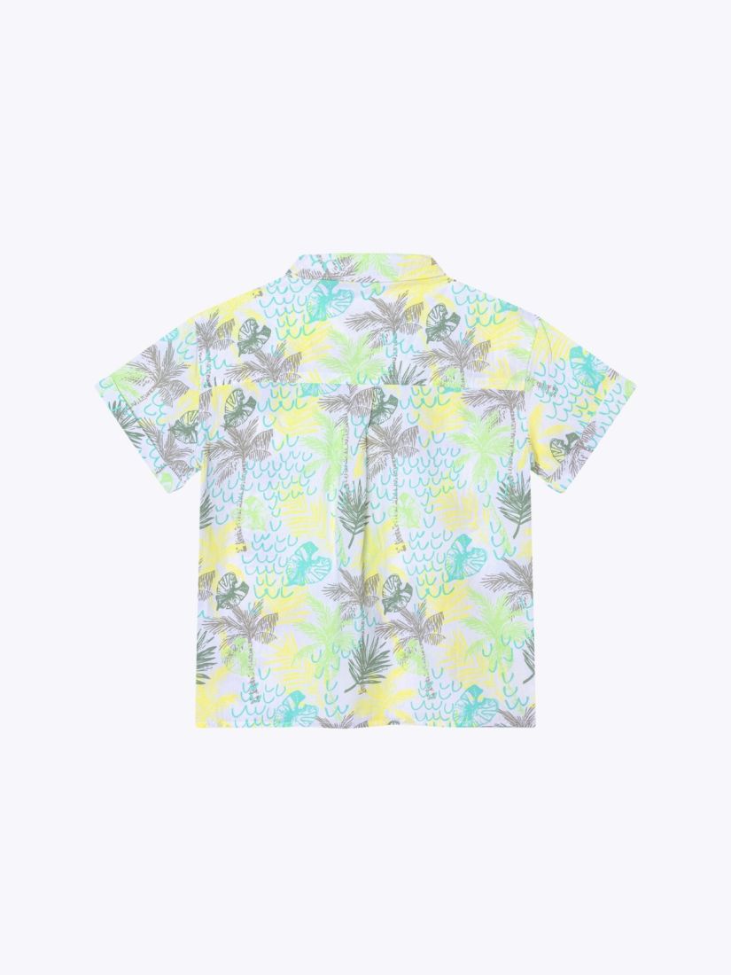 Πουκάμισο εμπριμέ με τσέπες και ethnic neon print κίτρινο