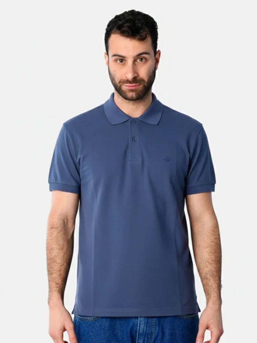 Μπλούζα Τύπου Polo μονόχρωμη Paco μπλε