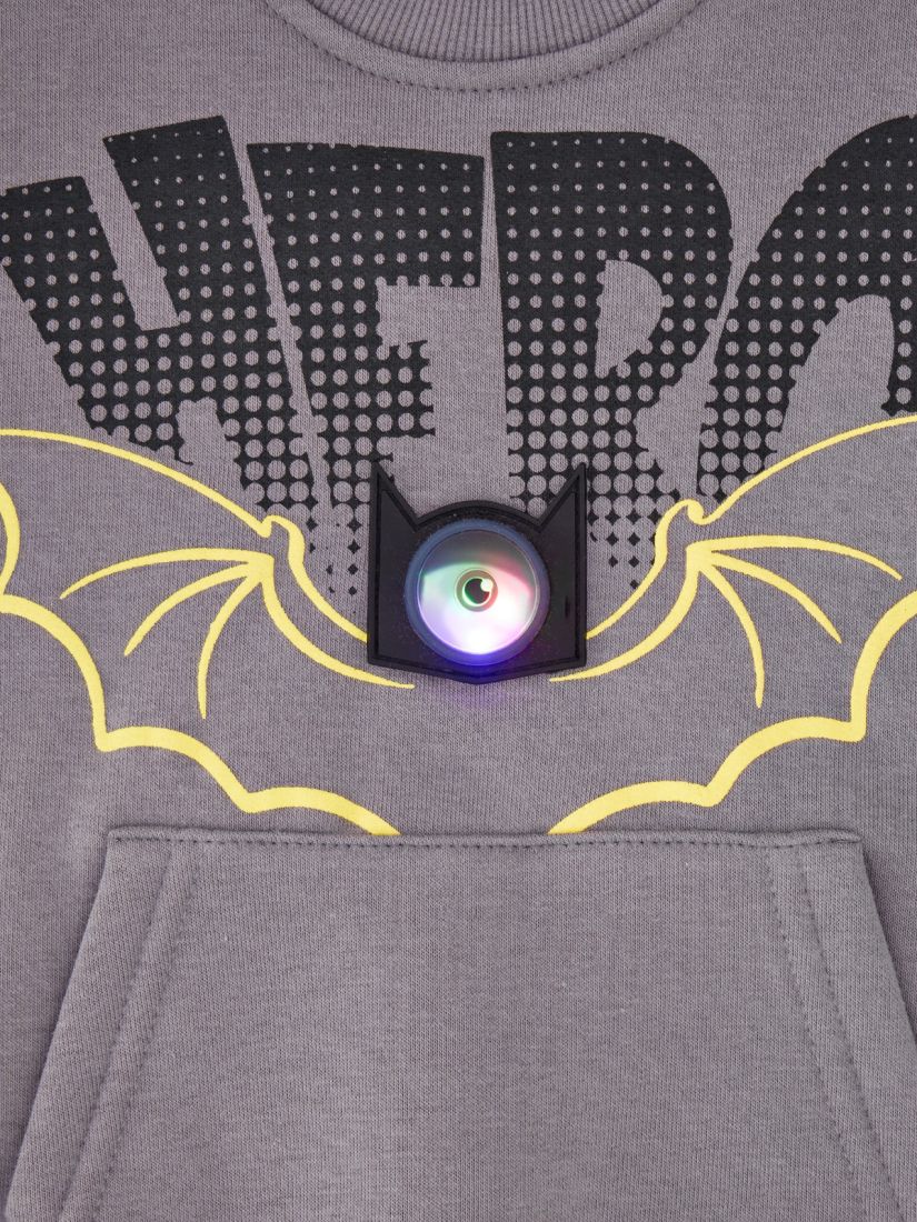 Φόρμα φούτερ Batman με μάσκα και φωτάκι  ανθρακί