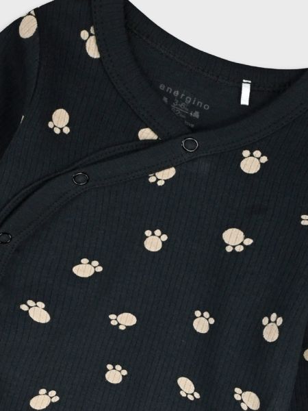 Σετ ζιπουνάκια ριπ μονόχρωμο και print little lion footprints μπεζ