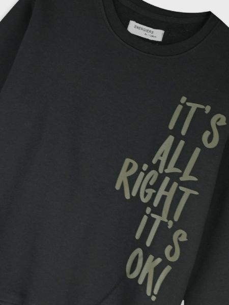 Σετ φόρμα με print '' It's allright'' χακί