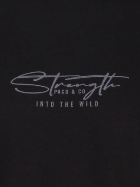 Μπλούζα μακρυμάνικη με print Into the wild μαύρο