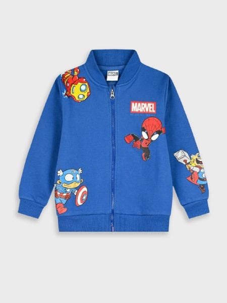 Ζακέτα φούτερ με επένδυση Marvel Super heros μπλε