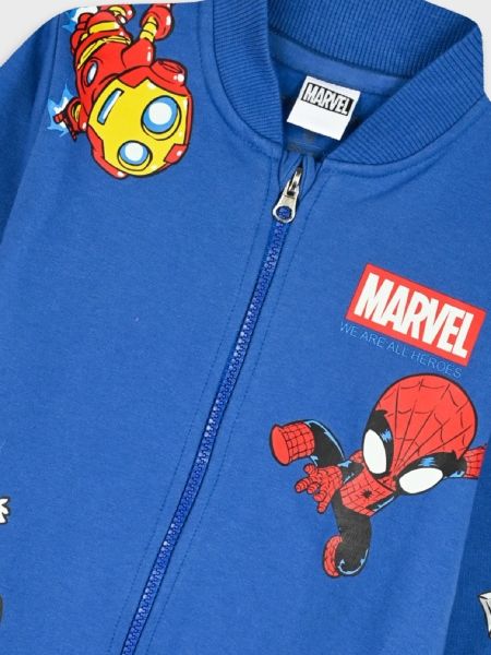 Ζακέτα φούτερ με επένδυση Marvel Super heros μπλε