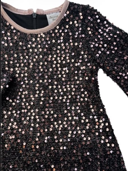 Φόρεμα 60's με παγέτες και glitter dusty pink